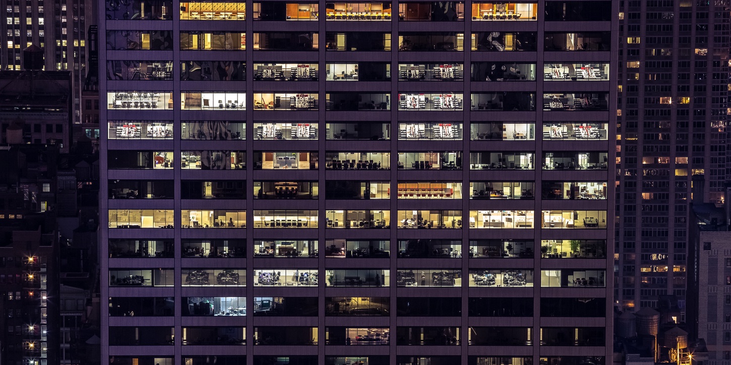 office building at night